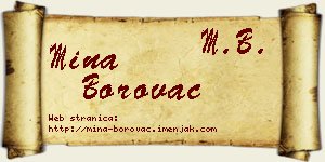 Mina Borovac vizit kartica